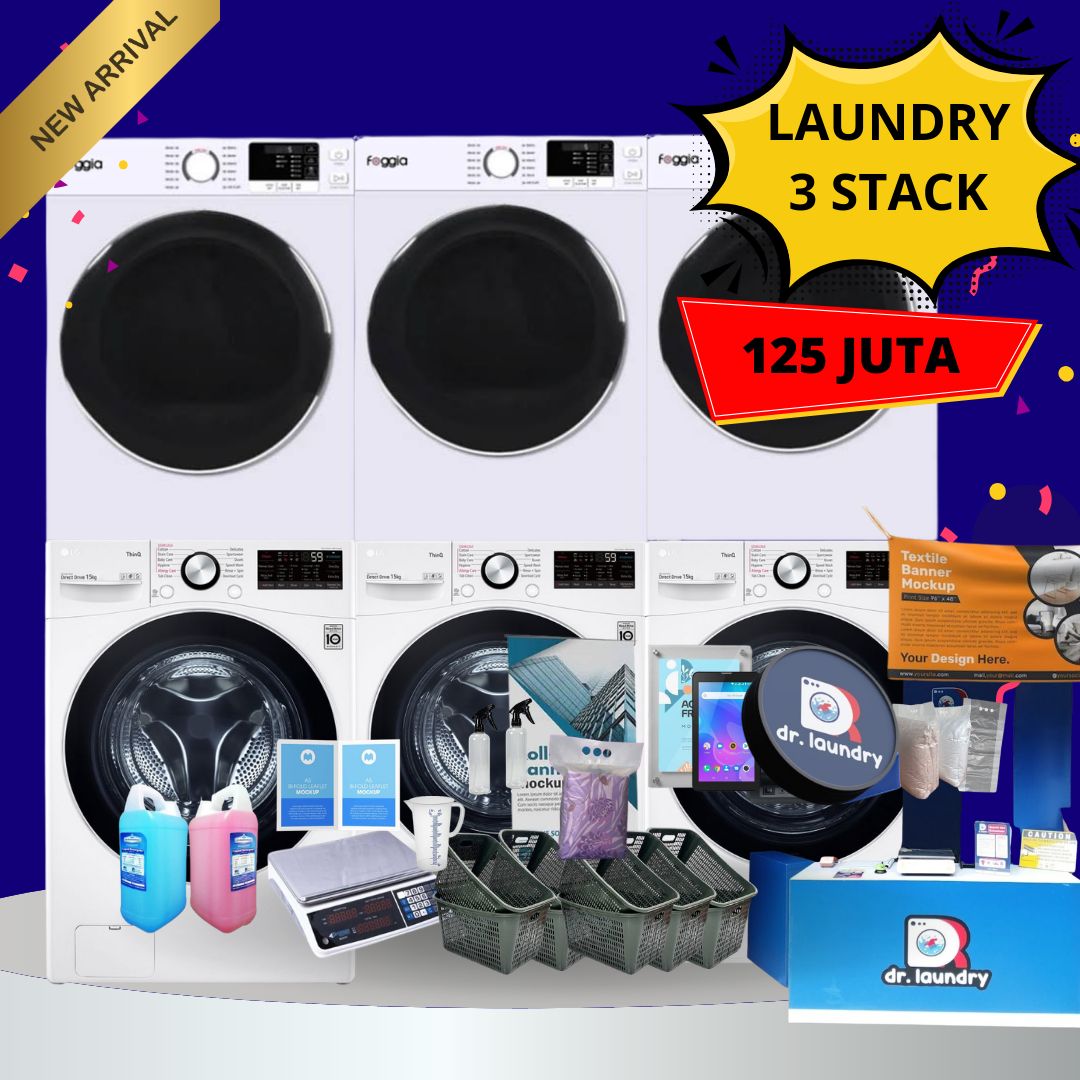 Paket Self Service 3 Stack dr.Laundry